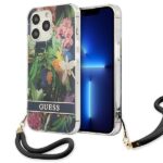 Aizmugurējais vāciņš Guess  Guess GUHCP13XHFLSB iPhone 13 Pro Max 6.7" blue/blue hardcase Flower Strap 