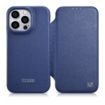 Tagakaaned iCarer  iCarer CE Premium Leather Folio Case iPhone 14 Pro Magnetic Flip Leather Folio Case MagSafe Blue (WMI14220714-BU) 