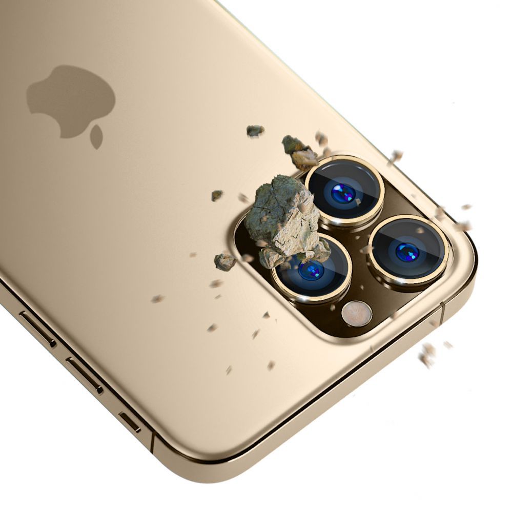 Protective glass 3MK iPhone 13 Pro Max / 13 Pro 9H Camera Glass for 3mk Lens Protection Pro Series Lens - Gold