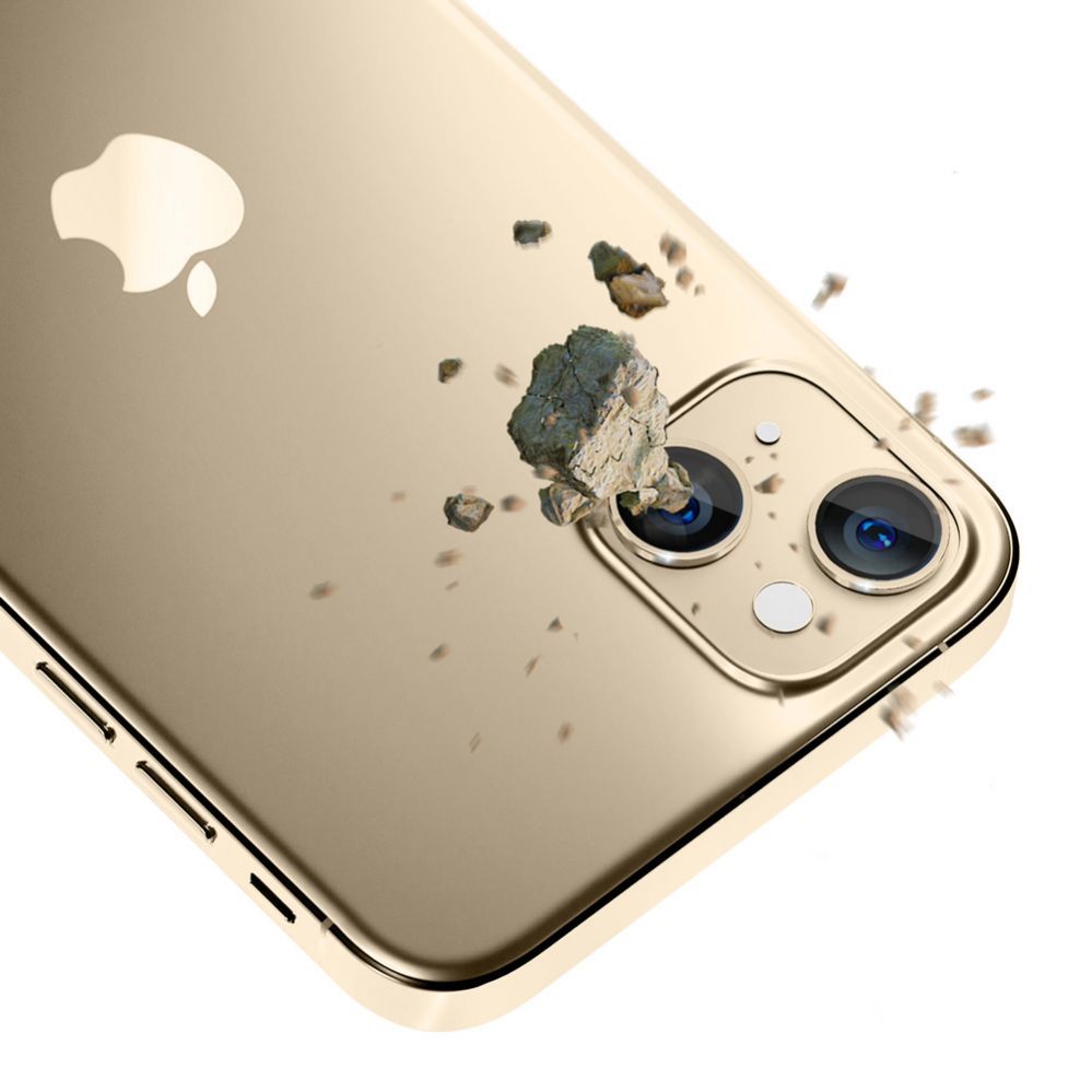 Protective glass 3MK Camera glass for iPhone 14 9H for 3mk Lens Protection Pro series lens - gold