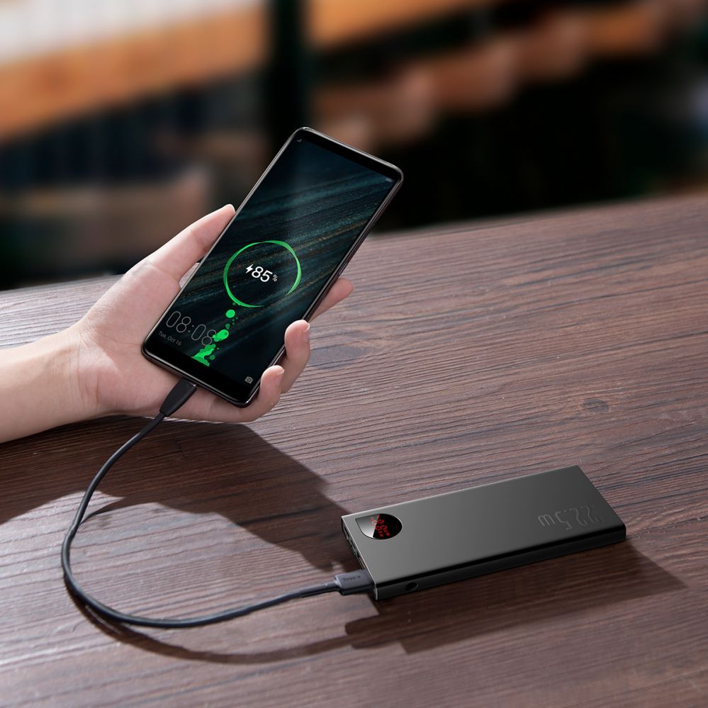 Väline aku Baseus Baseus Adaman Metal power bank with fast charging 10000mAh 22.5W (Overseas Edition 2021) black