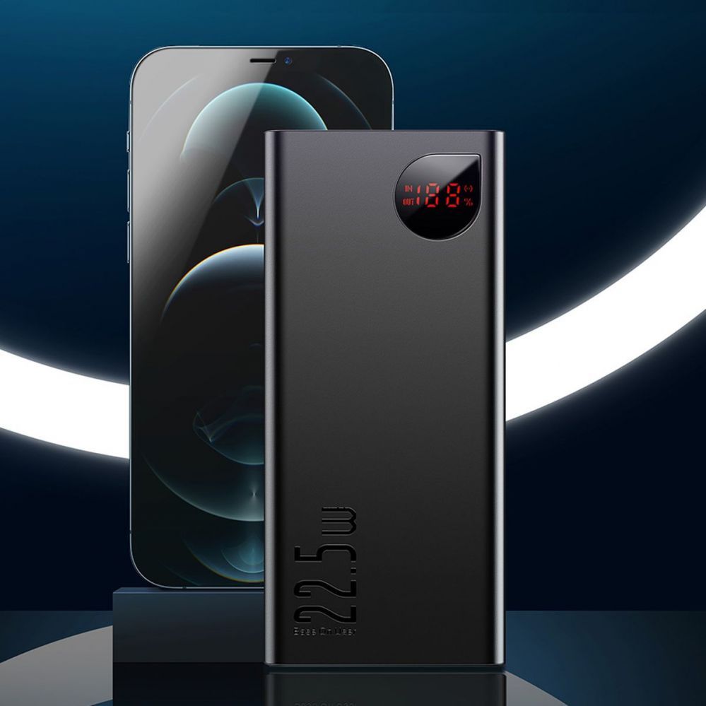 Väline aku Baseus Baseus Adaman Metal power bank with fast charging 10000mAh 22.5W (Overseas Edition 2021) black