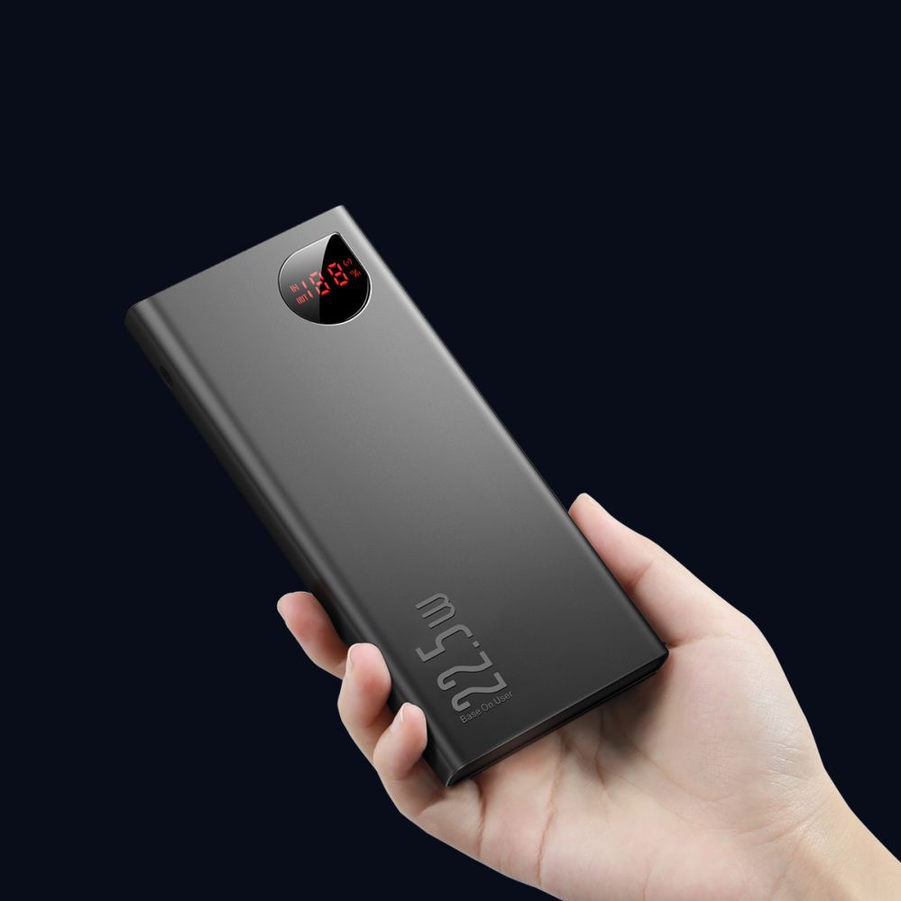 Väline aku Baseus Baseus Adaman Metal power bank with fast charging 10000mAh 22.5W (Overseas Edition 2021) black