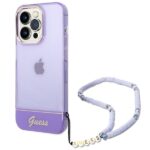 Tagakaaned Guess  Guess GUHCP14XHGCOHU iPhone 14 Pro Max 6.7" purple/purple hardcase Translucent Pearl Strap 