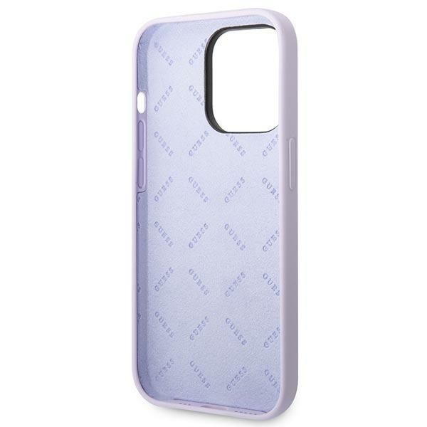 Tagakaaned Guess Guess GUHCP14XSLSMU iPhone 14 Pro Max 6.7" purple/purple hard case Silicone Vintage Gold Logo