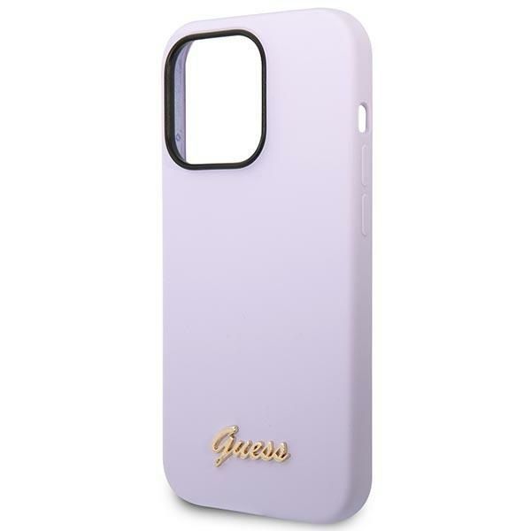 Tagakaaned Guess Guess GUHCP14XSLSMU iPhone 14 Pro Max 6.7" purple/purple hard case Silicone Vintage Gold Logo