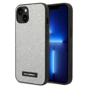 Aizmugurējais vāciņš Karl Lagerfeld  Karl Lagerfeld KLHCP14MG2ELS iPhone 14 Plus 6.7 "hardcase silver / silver Glitter Plaque Logo 