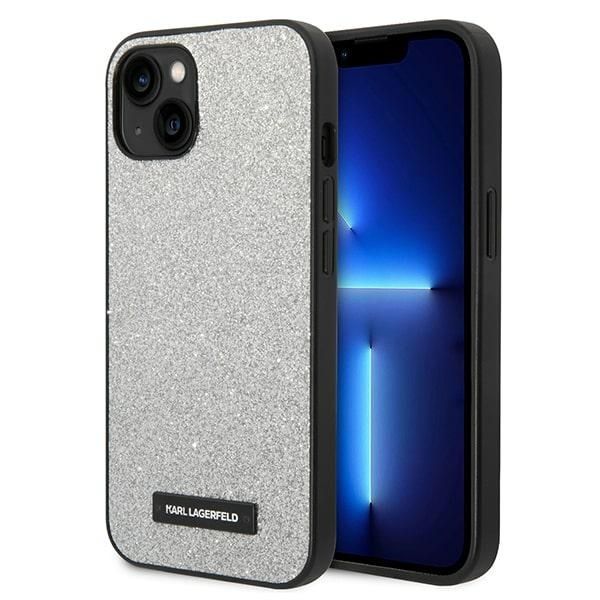 Back panel cover Karl Lagerfeld Karl Lagerfeld KLHCP14MG2ELS iPhone 14 Plus 6.7 "hardcase silver / silver Glitter Plaque Logo