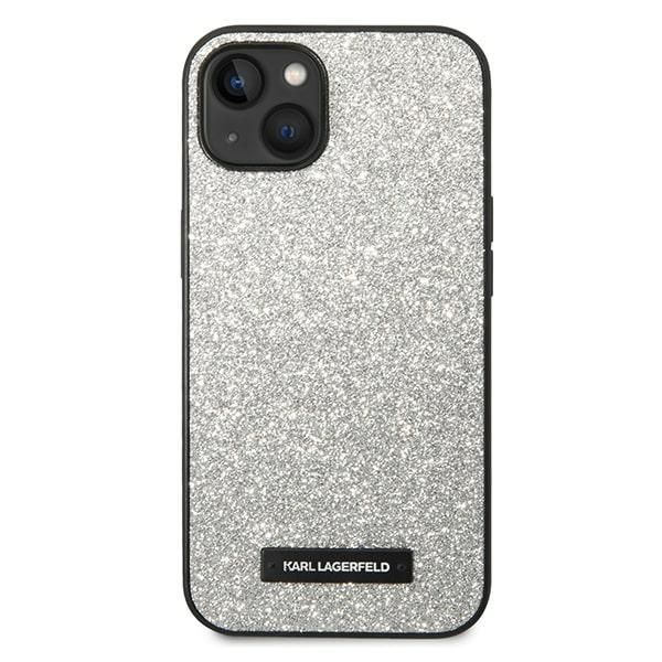 Back panel cover Karl Lagerfeld Karl Lagerfeld KLHCP14MG2ELS iPhone 14 Plus 6.7 "hardcase silver / silver Glitter Plaque Logo