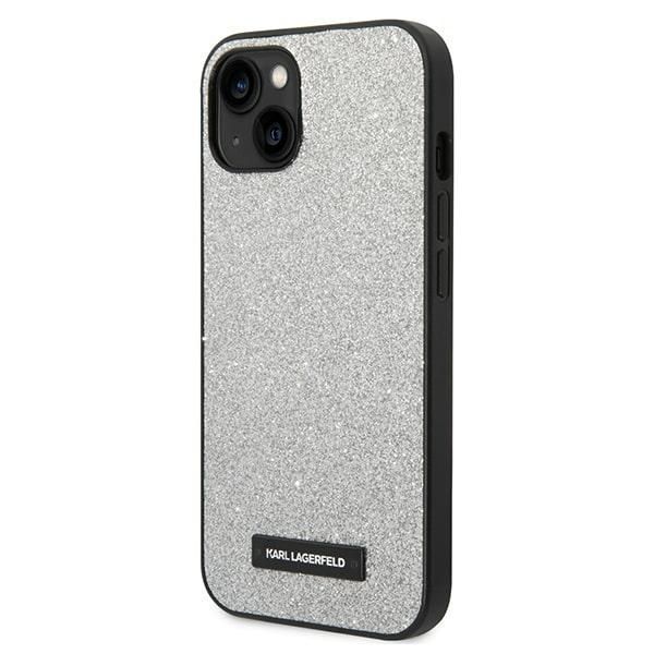 Back panel cover Karl Lagerfeld Karl Lagerfeld KLHCP14MG2ELS iPhone 14 Plus 6.7 "hardcase silver / silver Glitter Plaque Logo