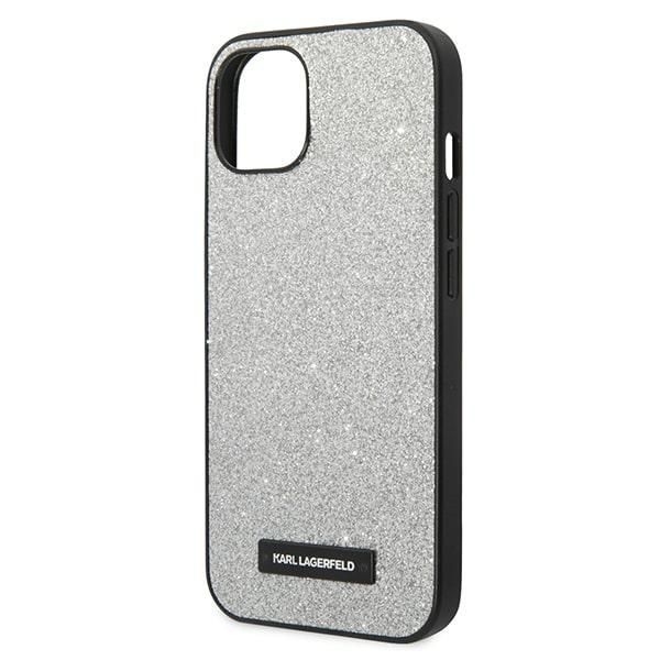 Back panel cover Karl Lagerfeld Karl Lagerfeld KLHCP14MG2ELS iPhone 14 Plus 6.7 "hardcase silver / silver Glitter Plaque Logo