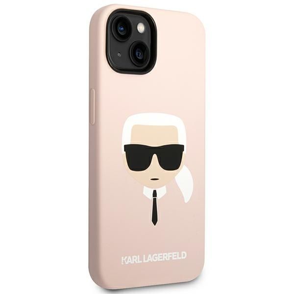 Nugarėlės dėklai Karl Lagerfeld Karl Lagerfeld KLHMP14MSLKHLP iPhone 14 Plus 6,7" hardcase jasnoróżowy/light pink Silicone Karl`s Head Magsafe