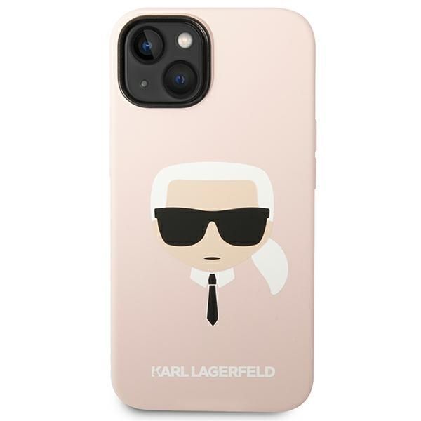 Nugarėlės dėklai Karl Lagerfeld Karl Lagerfeld KLHMP14MSLKHLP iPhone 14 Plus 6,7" hardcase jasnoróżowy/light pink Silicone Karl`s Head Magsafe