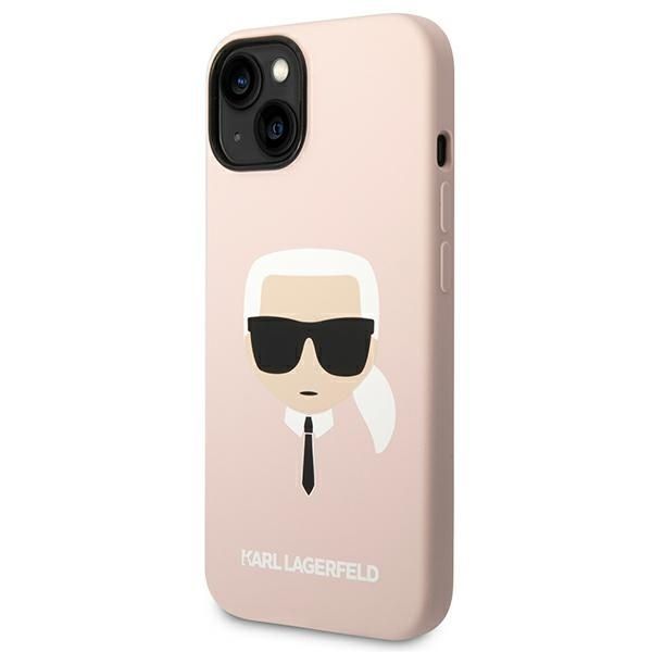 Nugarėlės dėklai Karl Lagerfeld Karl Lagerfeld KLHMP14MSLKHLP iPhone 14 Plus 6,7" hardcase jasnoróżowy/light pink Silicone Karl`s Head Magsafe