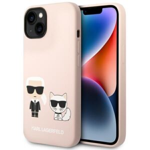 Nugarėlės dėklai Karl Lagerfeld  Karl Lagerfeld KLHMP14SSSKCI iPhone 14 6.1 "hardcase light pink / light pink Silicone Karl & Choupette Magsafe 