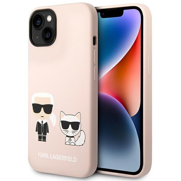 Nugarėlės dėklai Karl Lagerfeld Karl Lagerfeld KLHMP14SSSKCI iPhone 14 6.1 "hardcase light pink / light pink Silicone Karl & Choupette Magsafe