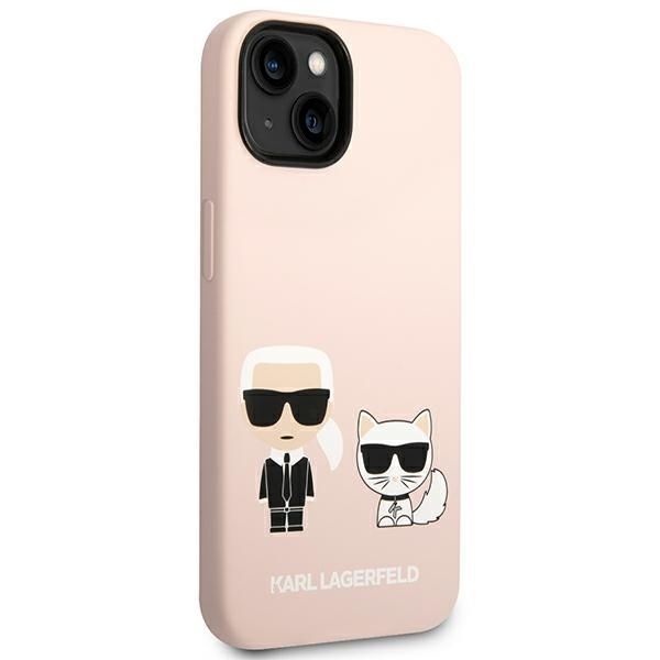 Nugarėlės dėklai Karl Lagerfeld Karl Lagerfeld KLHMP14SSSKCI iPhone 14 6.1 "hardcase light pink / light pink Silicone Karl & Choupette Magsafe