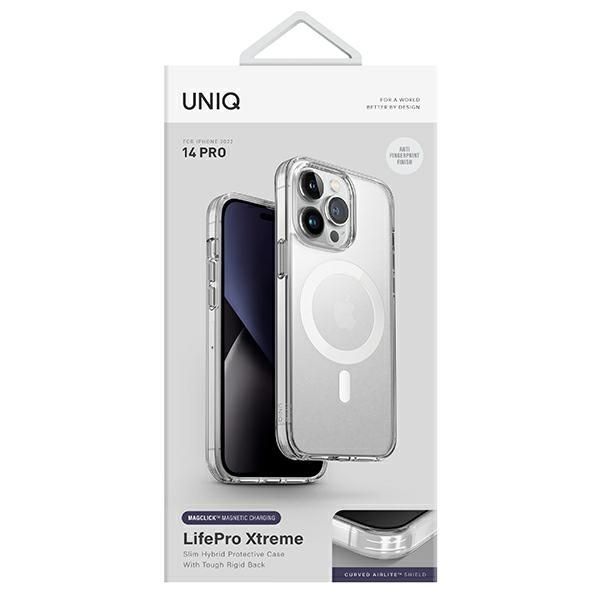 Back panel cover UNIQ Uniq LifePro Xtreme Magclick Charging case for iPhone 14 Pro - transparent