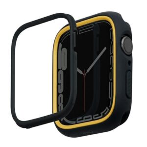 Nugarėlės dėklai UNIQ  Uniq Moduo case for Apple Watch 4/5/6/7/8/9/SE/SE2 44/45mm - black and mustard 