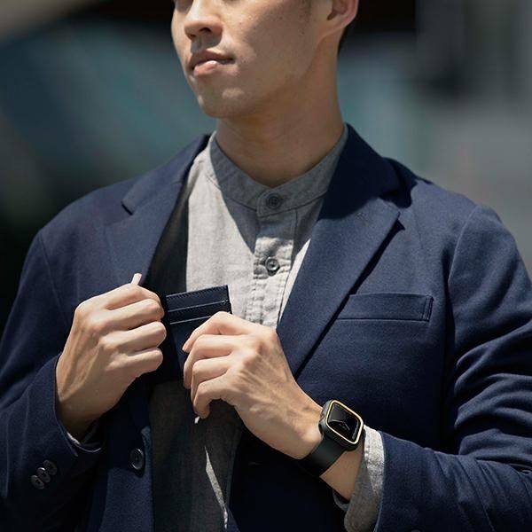 Tagakaaned UNIQ Uniq Moduo case for Apple Watch 4/5/6/7/8/9/SE/SE2 44/45mm - black and mustard