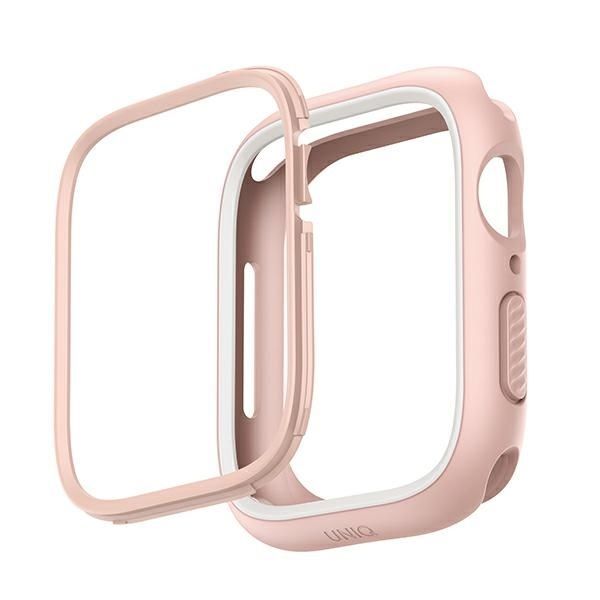 Tagakaaned UNIQ Uniq Moduo case for Apple Watch 4/5/6/7/8/SE/SE2 44/45mm - pink and white