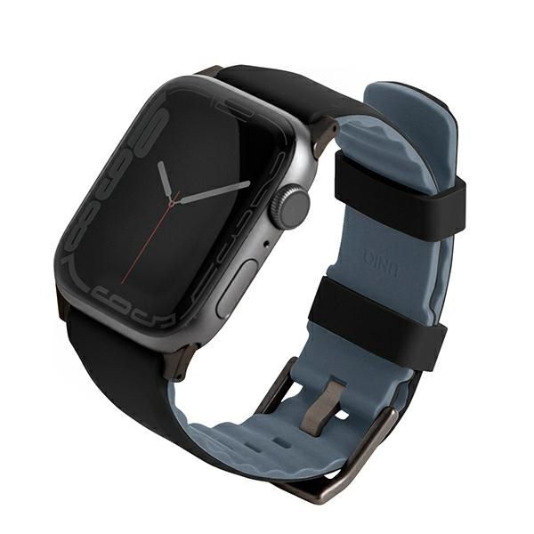 Tagakaaned UNIQ Uniq Linus strap for Apple Watch 1/2/3/4/5/6/7/8/SE/SE2 38/40/41mm - black