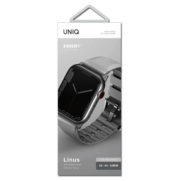 Tagakaaned UNIQ Uniq Linus strap for Apple Watch 1/2/3/4/5/6/7/8/SE/SE2/Ultra 42/44/45/49mm - gray