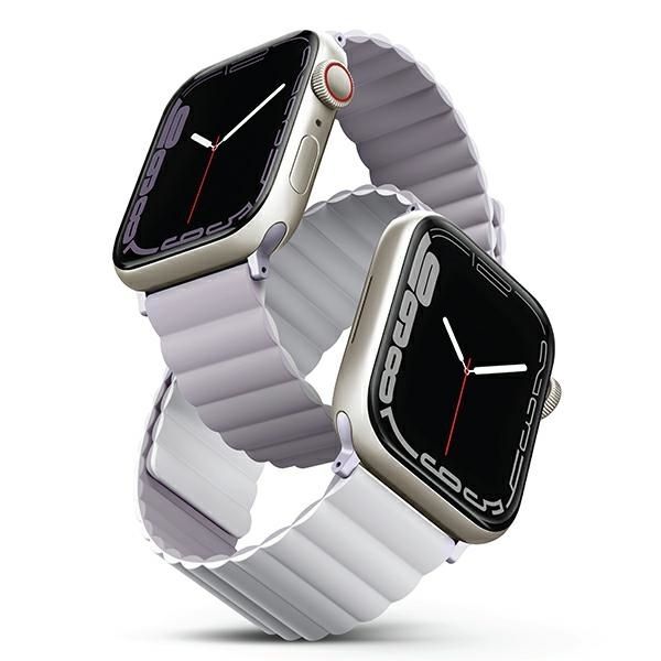 Tagakaaned UNIQ Uniq Revix strap for Apple Watch 1/2/3/4/5/6/7/8/SE/SE2 38/40/41mm - lilac and white