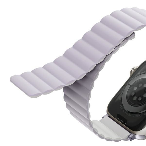 Tagakaaned UNIQ Uniq Revix strap for Apple Watch 1/2/3/4/5/6/7/8/SE/SE2 38/40/41mm - lilac and white