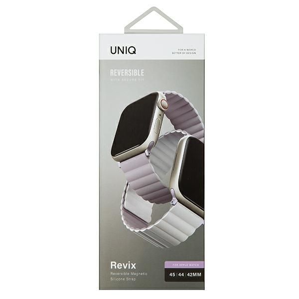 Tagakaaned UNIQ Uniq Revix strap for Apple Watch 1/2/3/4/5/6/7/8/SE/SE2/Ultra 42/44/45/49mm - lilac-white