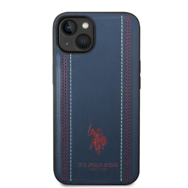 Back panel cover U.S. Polo PU US Polo USHCP14SPFAV iPhone 14 6.1" navy blue/navy blue Leather Stitch