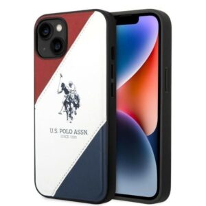 Aizmugurējais vāciņš U.S. Polo PU  US Polo USHCP14SPSO3 iPhone 14 6.1" white/white Tricolor Embossed 
