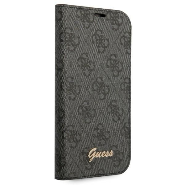 Aizmugurējais vāciņš Guess Guess GUBKP14LHG4SHK iPhone 14 Pro 6.1 "black / black book 4G Vintage Gold Logo