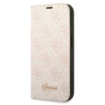 Nugarėlės dėklai Guess  Guess GUBKP14LHG4SHP iPhone 14 Pro 6.1 "pink / pink book 4G Vintage Gold Logo