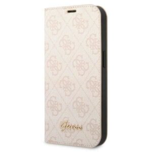 Aizmugurējais vāciņš Guess  Guess GUBKP14LHG4SHP iPhone 14 Pro 6.1 "pink / pink book 4G Vintage Gold Logo 