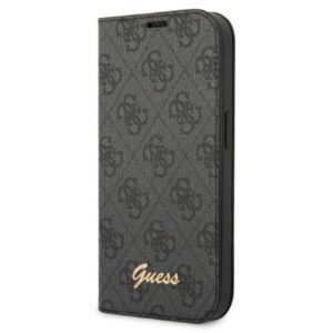 Aizmugurējais vāciņš Guess  Guess GUBKP14SHG4SHK iPhone 14 6.1 "black / black book 4G Vintage Gold Logo 