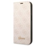 Aizmugurējais vāciņš Guess  Guess GUBKP14SHG4SHP iPhone 14 6.1 "pink / pink book 4G Vintage Gold Logo 
