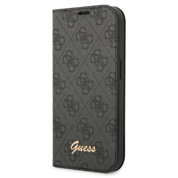 Back panel cover Guess Guess GUBKP14XHG4SHK iPhone 14 Pro Max 6.7 "black / black book 4G Vintage Gold Logo
