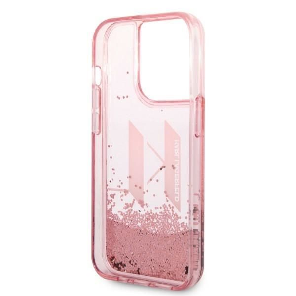 Back panel cover Karl Lagerfeld Karl Lagerfeld KLHCP14LLBKLCP iPhone 14 Pro 6.1 "pink / pink hardcase Liquid Glitter Big KL