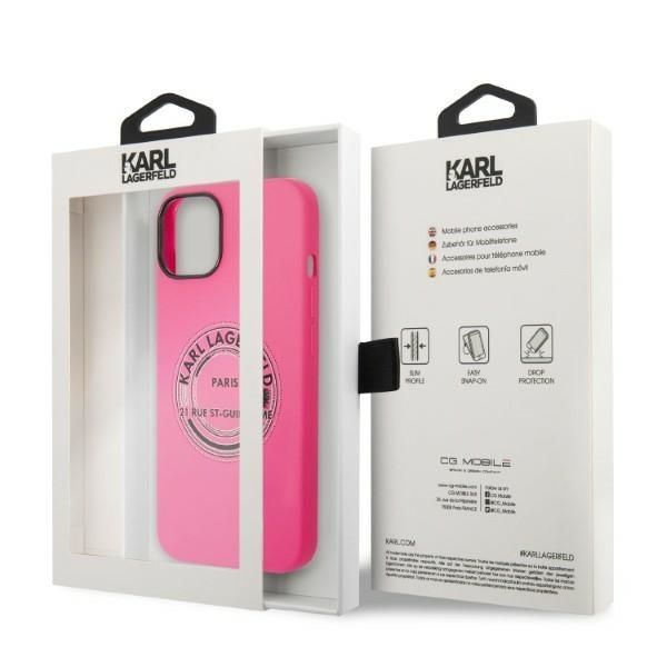 Aizmugurējais vāciņš Karl Lagerfeld Karl Lagerfeld KLHCP14MSRSGRCF iPhone 14 Plus 6.7 "hardcase pink / pink Silicone RSG