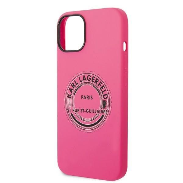 Aizmugurējais vāciņš Karl Lagerfeld Karl Lagerfeld KLHCP14MSRSGRCF iPhone 14 Plus 6.7 "hardcase pink / pink Silicone RSG