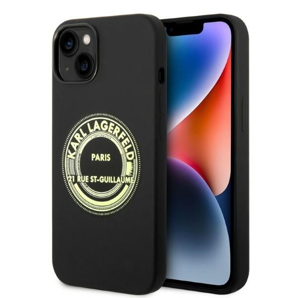 Aizmugurējais vāciņš Karl Lagerfeld Karl Lagerfeld KLHCP14MSRSGRCK iPhone 14 Plus 6.7 "hardcase black / black Silicone RSG