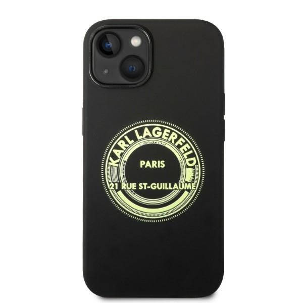 Aizmugurējais vāciņš Karl Lagerfeld Karl Lagerfeld KLHCP14MSRSGRCK iPhone 14 Plus 6.7 "hardcase black / black Silicone RSG