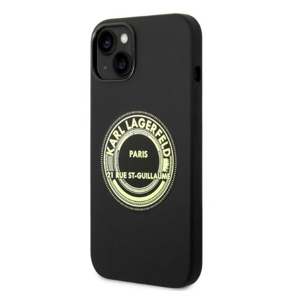 Aizmugurējais vāciņš Karl Lagerfeld Karl Lagerfeld KLHCP14MSRSGRCK iPhone 14 Plus 6.7 "hardcase black / black Silicone RSG