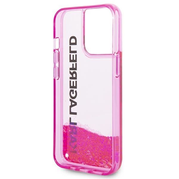 Aizmugurējais vāciņš Karl Lagerfeld Karl Lagerfeld KLHCP14XLCKVF iPhone 14 Pro Max 6.7 "pink / pink hardcase Liquid Glitter Elong