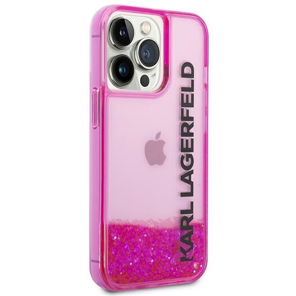 Aizmugurējais vāciņš Karl Lagerfeld Karl Lagerfeld KLHCP14XLCKVF iPhone 14 Pro Max 6.7 "pink / pink hardcase Liquid Glitter Elong