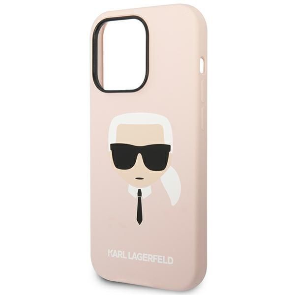 Aizmugurējais vāciņš Karl Lagerfeld Karl Lagerfeld KLHCP14XSLKHLP iPhone 14 Pro Max 6.7 "hardcase pink / pink Silicone Karl`s Head