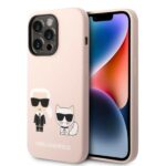 Nugarėlės dėklai Karl Lagerfeld  Karl Lagerfeld KLHMP14LSSKCI iPhone 14 Pro 6.1 "hardcase light pink / light pink Silicone Karl & Choupette Magsafe 