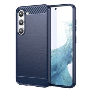 Aizmugurējais vāciņš Hurtel - Carbon Case for Samsung Galaxy S23 flexible silicone carbon cover blue 