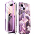 Back panel cover Supcase  Supcase Cosmo iPhone 14 Plus Case - Pink Marble 
